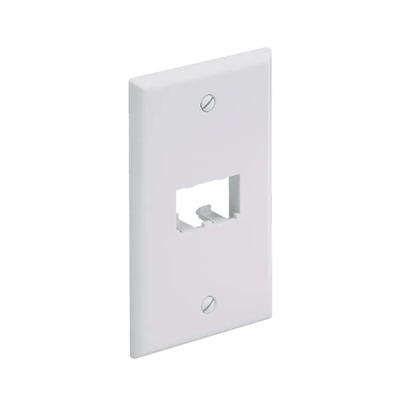 Panduit CFP2EI - The Mini-Com Classic Series Faceplate accepts two Mini-Com Modules. The faceplate is single gang and mounts to a NEMA standard single gang opening. The faceplate can be identified with an adhesive label and is electric ivory.