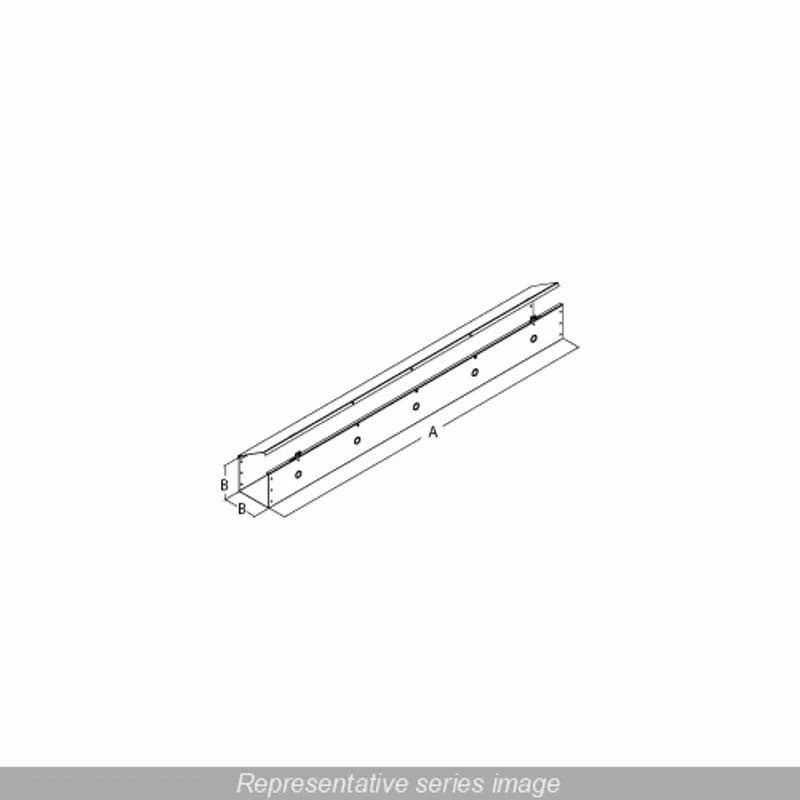 Straight Section with KO - 6 x 6 x 36 - Steel/Gray
