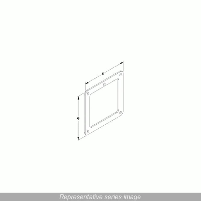 N12 Wireway, Box Connector - Fits 8 x 8 - Steel/Gray