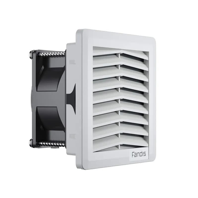 5,90" x 5,90" filter fan - 24Vdc - 20.6 cfm - RAL 9005 - Type 3R - IP55