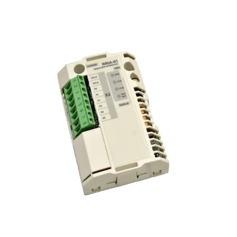ABB - Low Voltage Drives RRIA-01-KIT - The Resolver Interface module offers interface for an analog resolver connection. A resolver may be used to obtain accurate speed and position (angle) feedback from a motor shaft. Application software supporting the Resolver interface, Positioning Control, Permanent Magnet Synchronous Machine. Limited Application SW Support, Check with factory