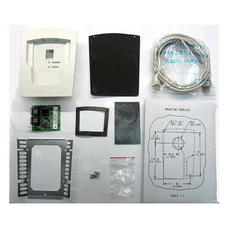 Control Panel Mounting Platform allows remote mounting of the keypad on a large enclosure or remote panel. The kit maintains UL Type 12 integrity of the mounting location. Adapters, 3 m (10ft) cable and mounting hardware are included in this kit. With this mounting arrangement, the keypad is removable from the panel in a fashion identical to a drive-mounted keypad.