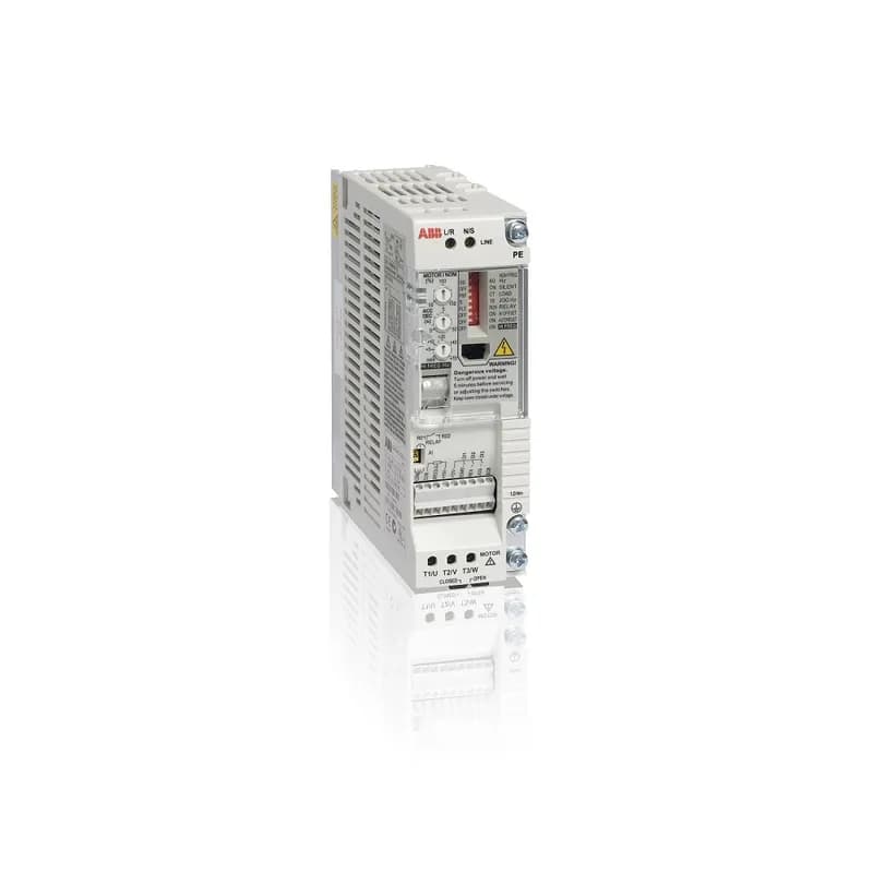 ABB - Low Voltage Drives ACS55-01E-01A4-2 - ACS55 AC Drive, 3-200-240V In, 0.25HP, 1.4A, Type OPEN, 1.1 overload, Integrated, HxWxD 5.77x1.77x5.04 in, Module