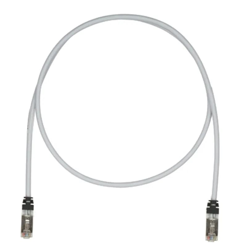 This TX6A 10Gig Cat 6A STP Patch Cord is a 12-Meter, Int'l Grey cord constructed of 26 AWG, shielded, twisted pair, stranded, CM/LSZH cable and with high-performance modular plugs. Its tangle-free latch prevents snags and ensures a fast release, streamlining moves, adds, and changes. The slender strain relief boot provides easy access in high-density applications. Enabled with RapidID, the product has pre-installed barcodes for simple port mapping using RapidID software.
