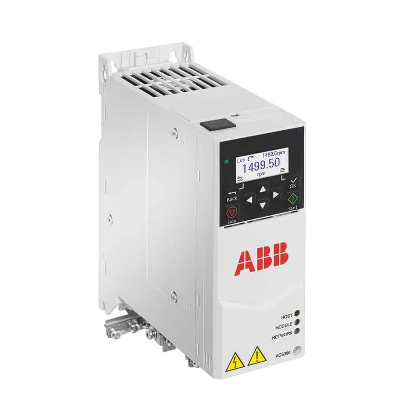 ACS380 AC Drive, 1-200-240V In, 0.5HP, 2.3A, Type OPEN, 1.5 overload, Integrated, HxWxD 6.69x2.76x7.52 in, Module, CANopen interface (BCAN-01)