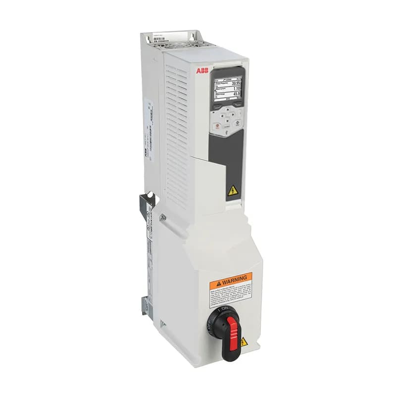 ACS580 AC Drive, 3-380-480V In, 1.5HP, 3A, Type 12, 1.1 overload, Blank, HxWxD 26.5x6.46x12.44 in, Packaged with Disconnect