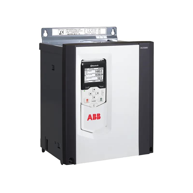 DCS880 DC Drive, 3-400-525 In, 60, 97A, Type OPEN, 1.1 overload, Local or Remote Mounted LCD Display and Keypad, HxWxD 14.57x10.63x8.46 in, Wall
