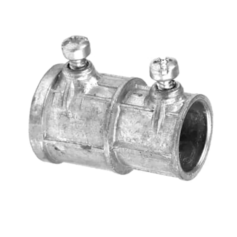 Couplings, EMT/Rigid Conduit, Trade Size EMT 3/4 Inch Rigid Conduit 3/4 Inch, Zinc Alloy