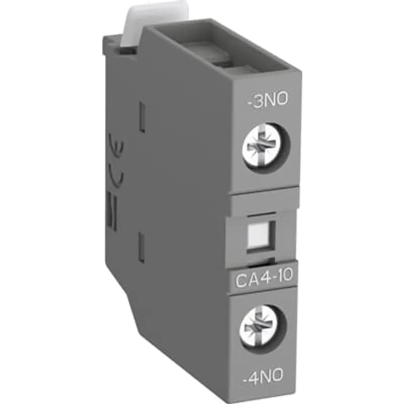 ABB - Electrification CA4-10-T - For clipping onto the right- and/or left-hand side of the contactors. The auxiliary contact blocks are equipped with screw type connecting terminals delivered open, protected against accidental direct contact and bear the corresponding function marking.