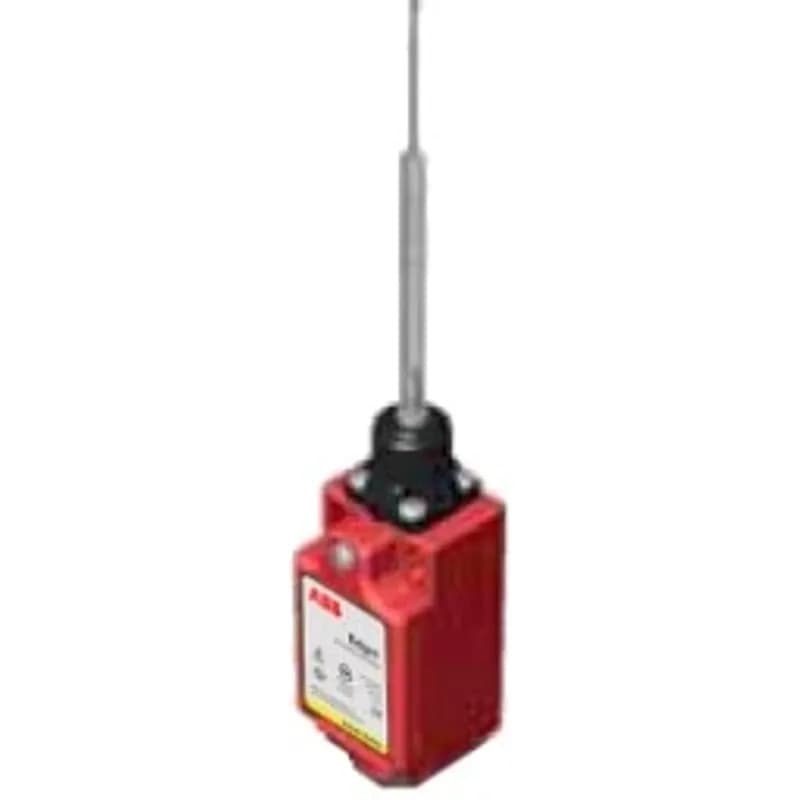 Safety limit switch, 2NC + 1NO contacts, 1/2NPT conduit entry, plastic, with spring wisker.