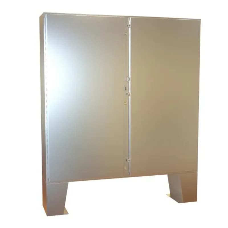 Hammond Manufacturing 1422N4S16D12F - N4X Dbl Door Floormount Encl w/panel - 60 x 60 x 12 - 316 SS