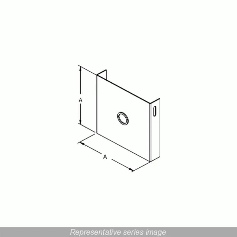 Hammond Manufacturing CWCP12 - Closure Plate w/ KO - 12 x 12 - Steel/Gray