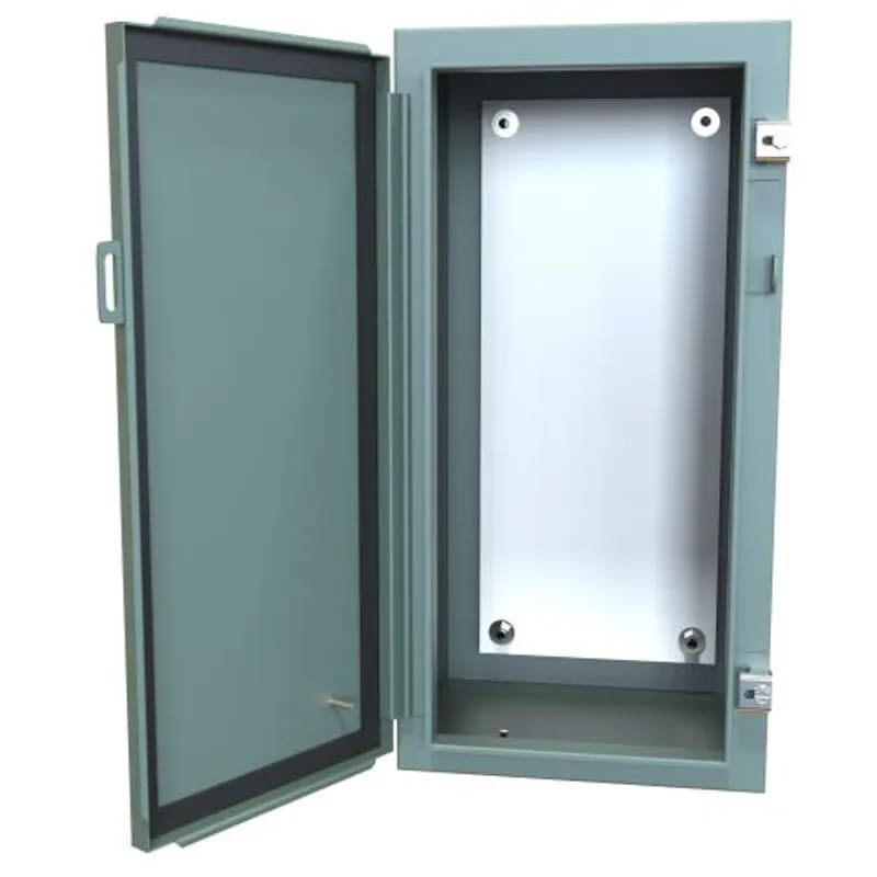 N12 Wallmount Encl w/panel - 24 x 12 x 10 - Steel/Gray
