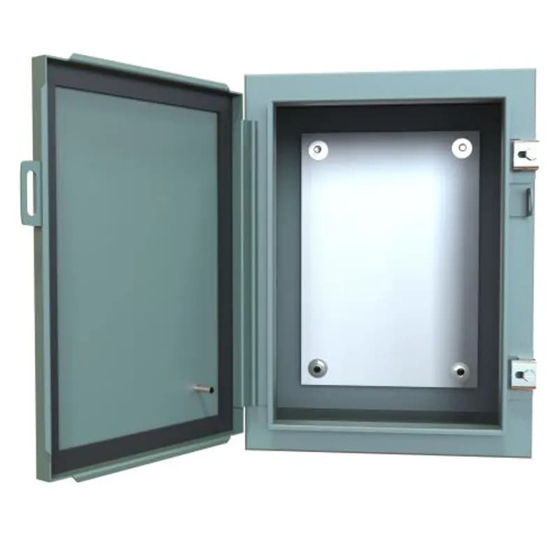 N12 Wallmount Encl w/panel - 16 x 12 x 10 - Steel/Gray