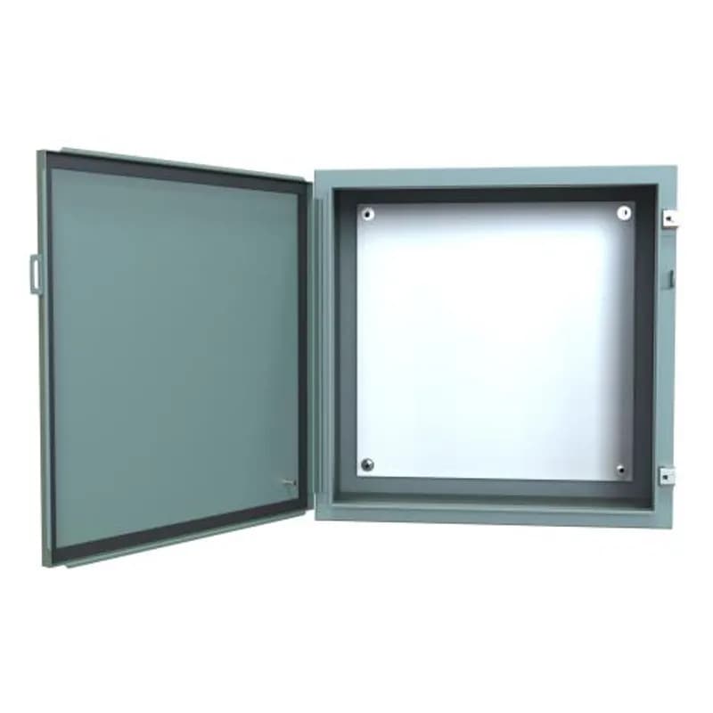 N12 Wallmount Encl w/panel - 24 x 24 x 12 - Steel/Gray