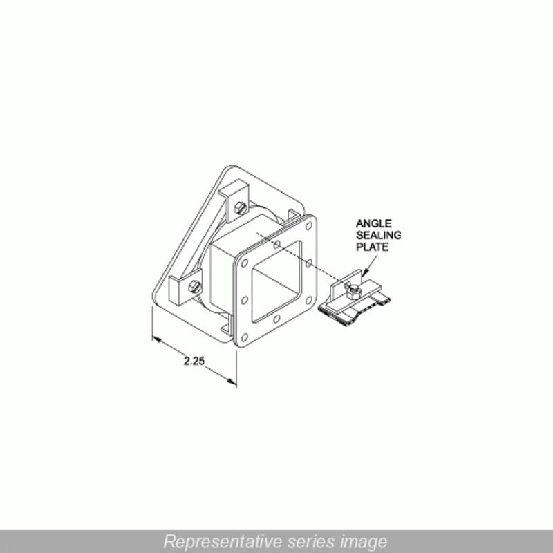 N12 Wireway, Box Entry Swivel Nipple - Fits 6 x 6 - Steel.Gray