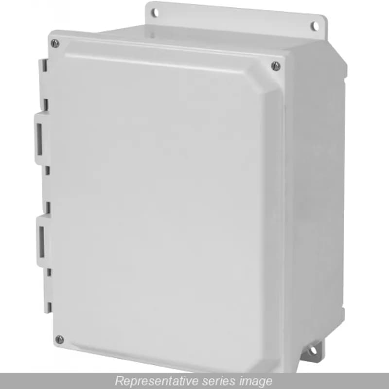 Hammond Manufacturing PJU864CCF - N4X Clear Door Screw Cover w/flange - 8 x 6 x 4 - Fiberglass