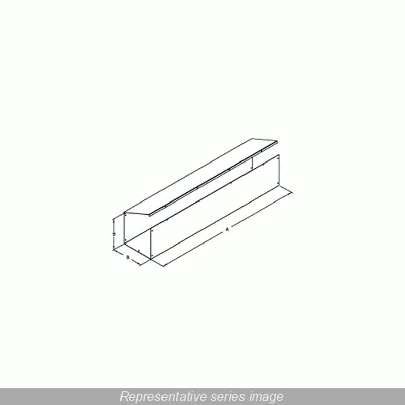 Straight Section w/o KO - 10 x 10 x 24 - Steel/Gray