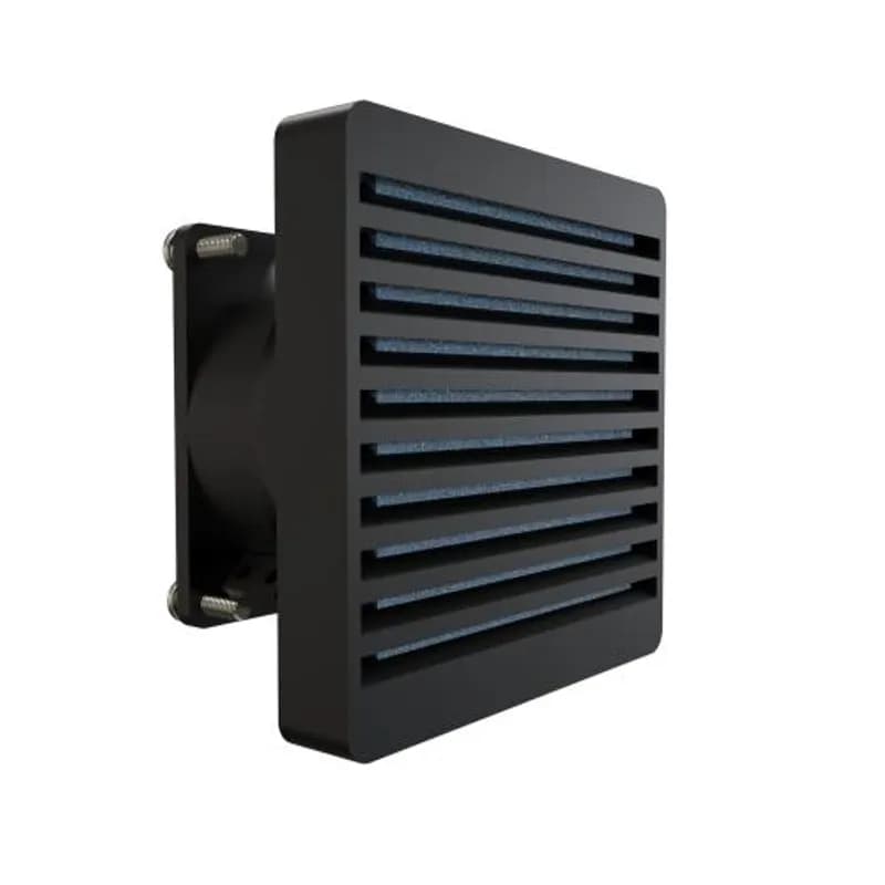 Fan Kit - 80 MM Fan 115V, Filter ,Grill, Guard, Cord / Black
