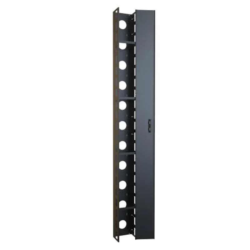Hammond Manufacturing RRCM848UD - 48U Heavy Duty 8" Wide by 6" deep vertical cable manager with hinged door