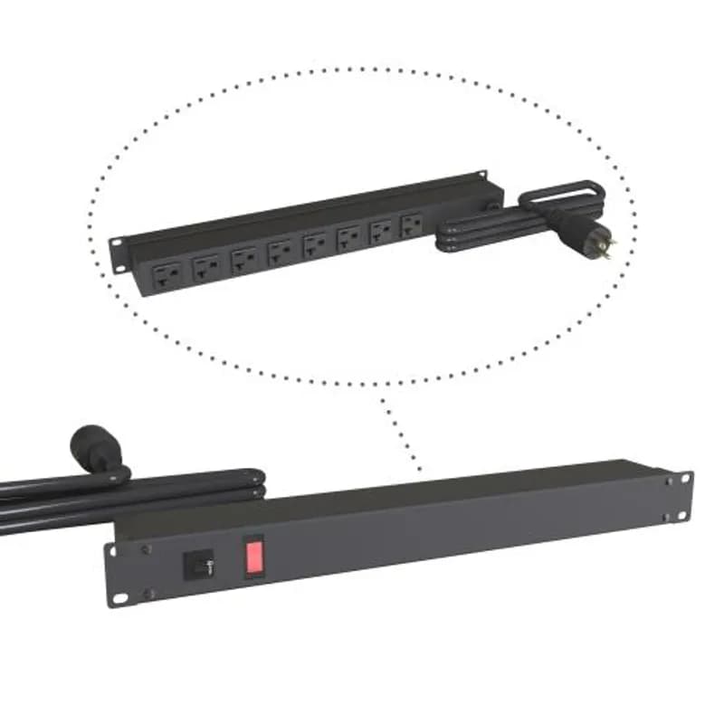 20A RACKMOUNT, 8 REC ON REAR