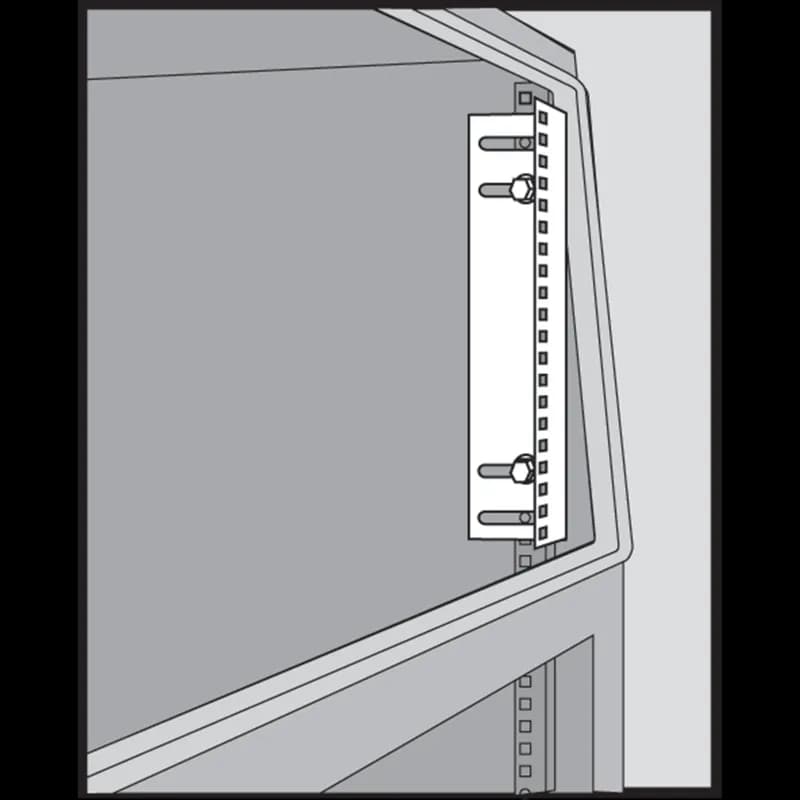 Rack Angle for ProLine Sloped-Front HMI Enclosure 5U, 9x2x4, Plated, Steel