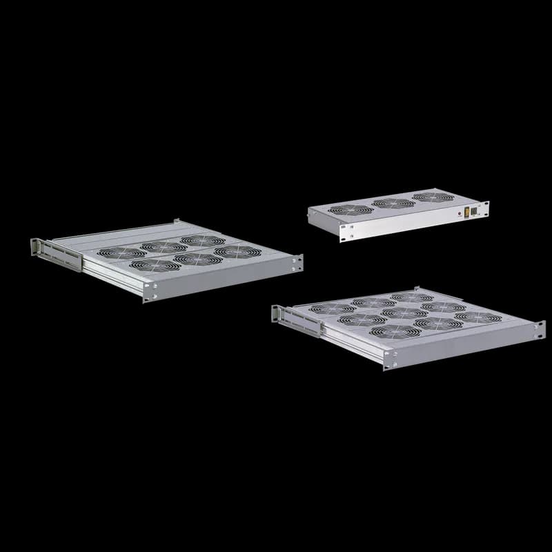 Rack-Mountable Fan Assemblies, 315CFM 115V, Lt Gray, Steel