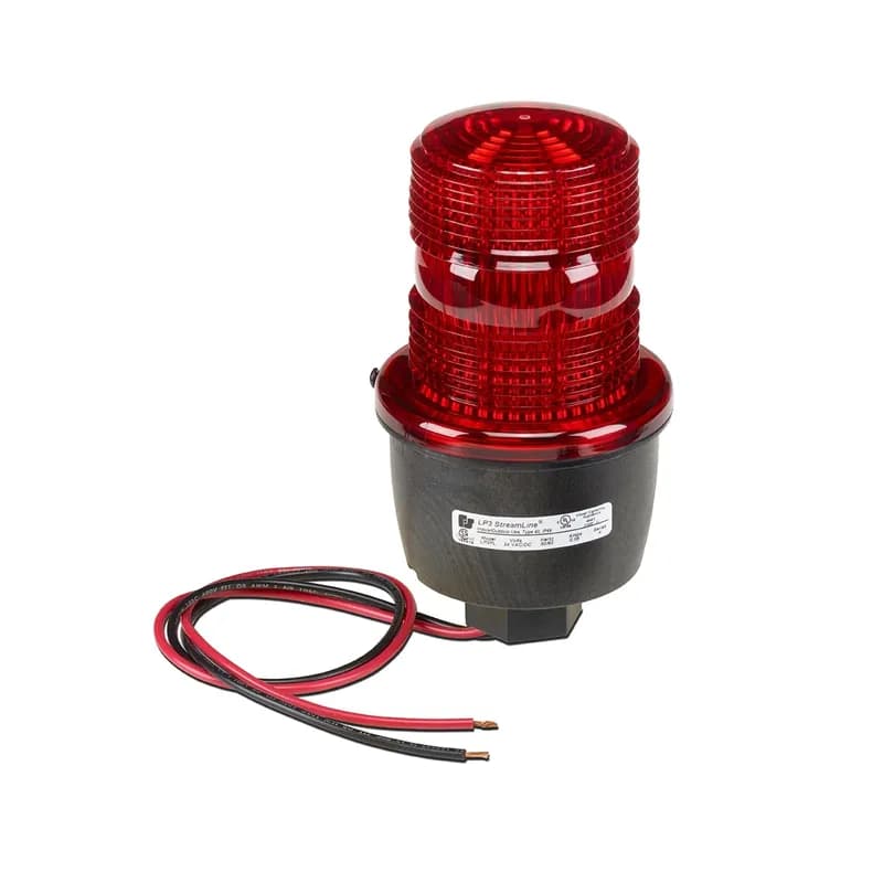 Federal Signal LP3PL-120R - StreamLine LED Light, Low Profile, UL and cUL, 120VAC, NPT Pipe Mount, Red