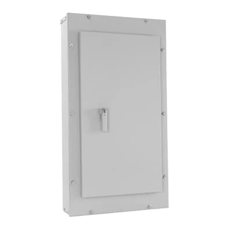 The NEMA 3R enclosures feature a standard padlock-able handle feature. They are galvanised steel coated with Pulvalar 115 powder