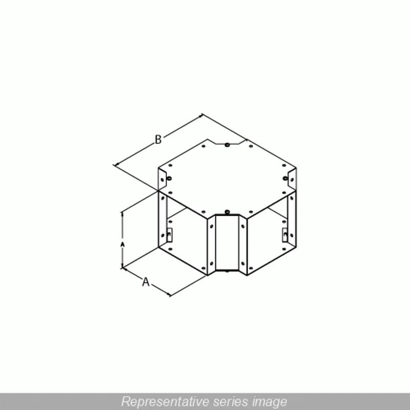 Hammond Manufacturing CWCF10 - Cross Fitting - 10 x 10 - Steel/Gray