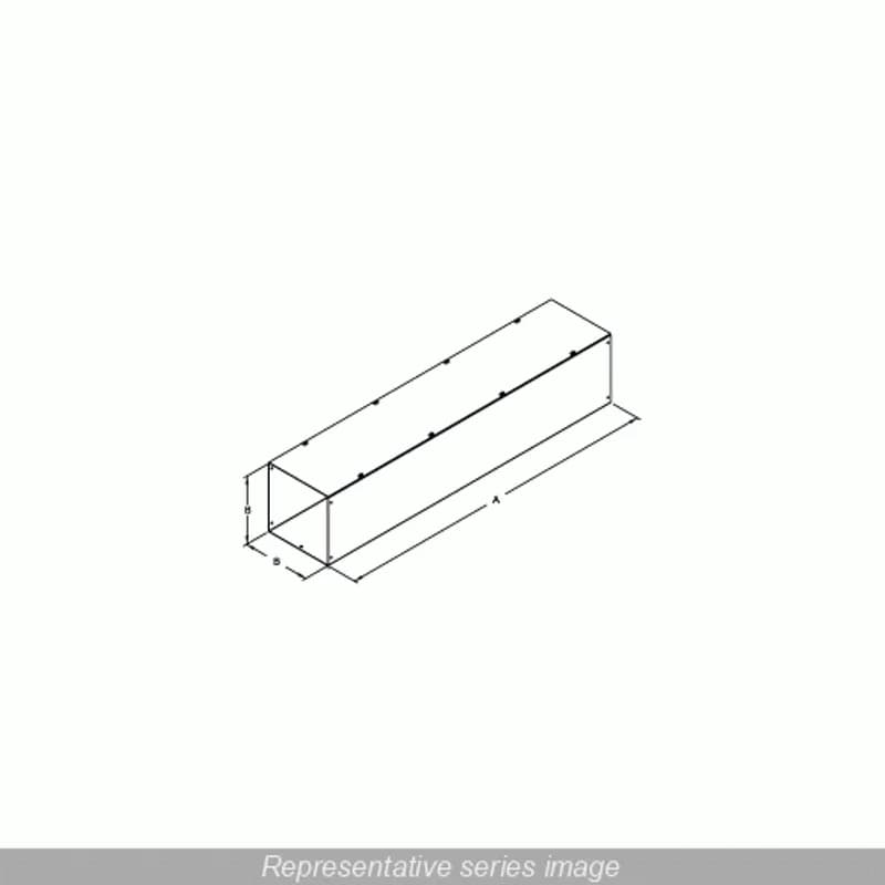 Hammond Manufacturing CWSC10120NK - Straight Section w/o KO - 10 x 10 x 120 - Steel/Gray
